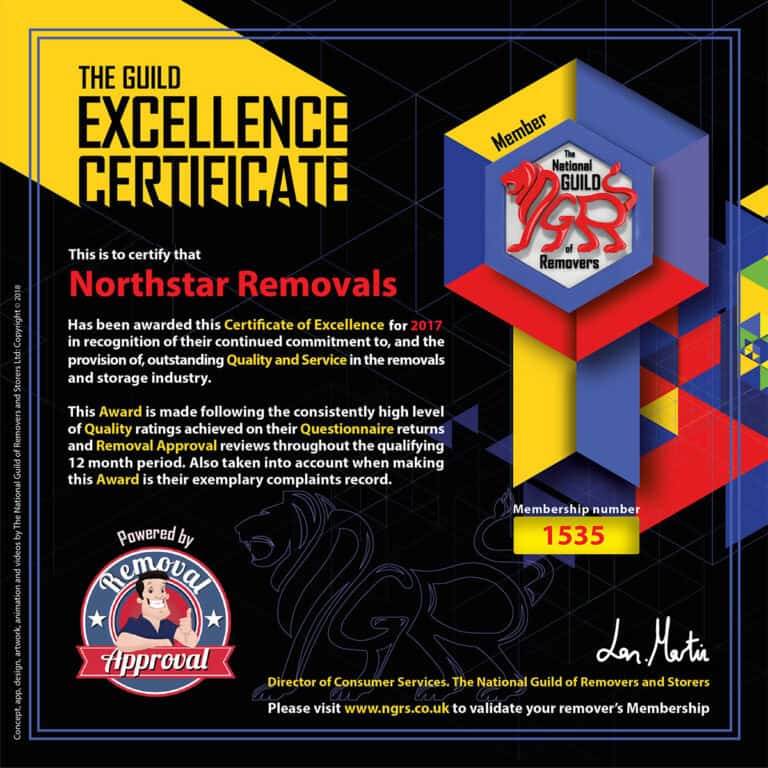 Excellence Certificate 2017 certificate